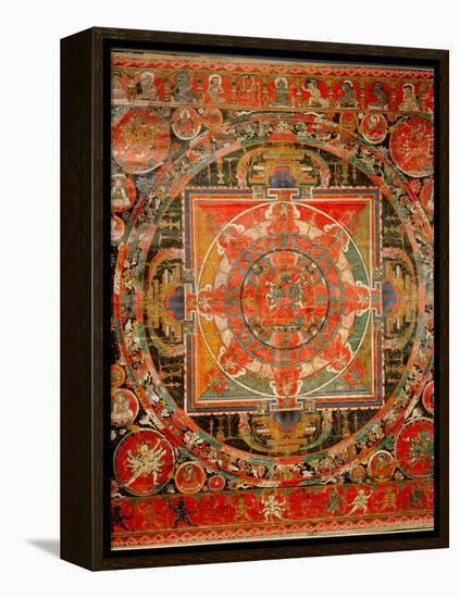 Thang-Ka Depicting a Mandala, Used as an Instrument of Meditation-null-Framed Premier Image Canvas