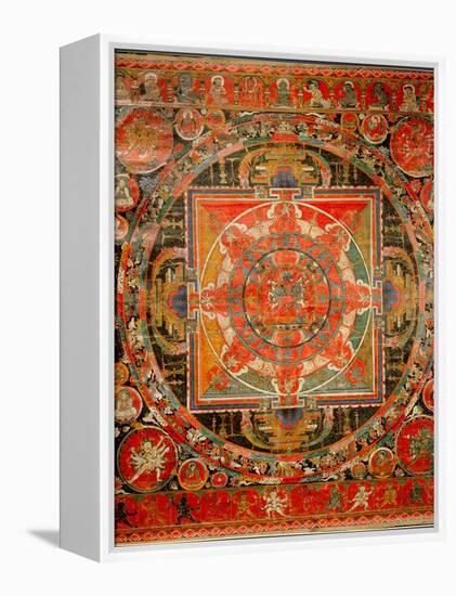 Thang-Ka Depicting a Mandala, Used as an Instrument of Meditation-null-Framed Premier Image Canvas