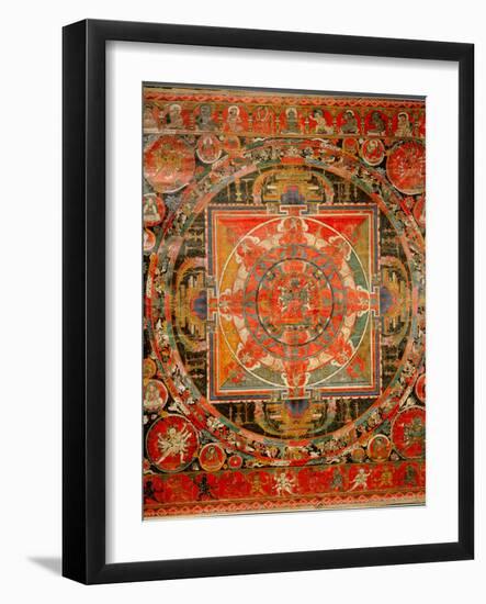 Thang-Ka Depicting a Mandala, Used as an Instrument of Meditation-null-Framed Premium Giclee Print