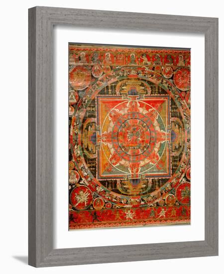 Thang-Ka Depicting a Mandala, Used as an Instrument of Meditation-null-Framed Giclee Print