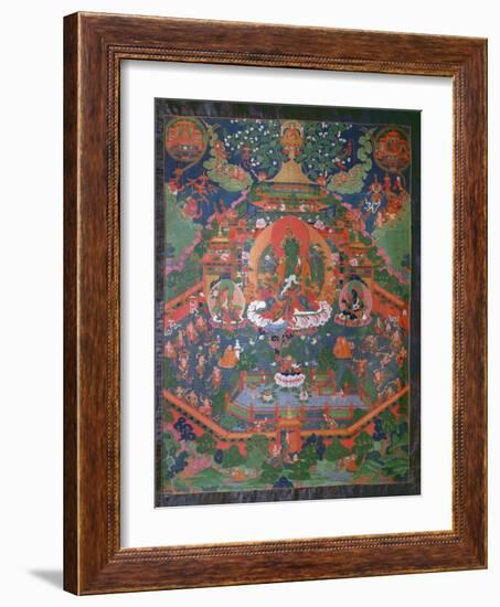 Thangka Depicting Green Tara-null-Framed Giclee Print