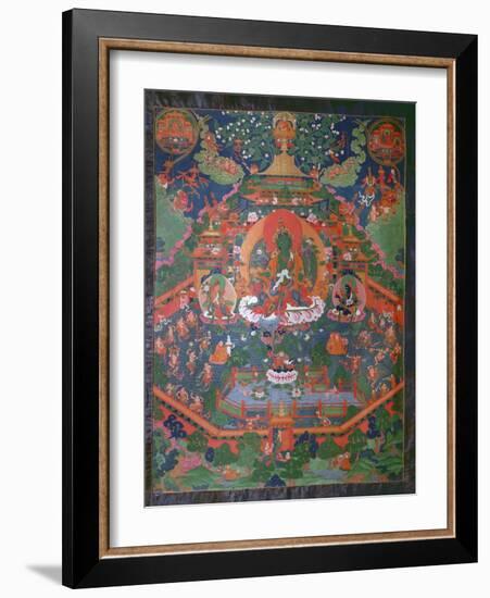 Thangka Depicting Green Tara-null-Framed Giclee Print