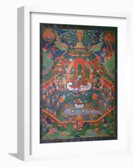 Thangka Depicting Green Tara-null-Framed Giclee Print