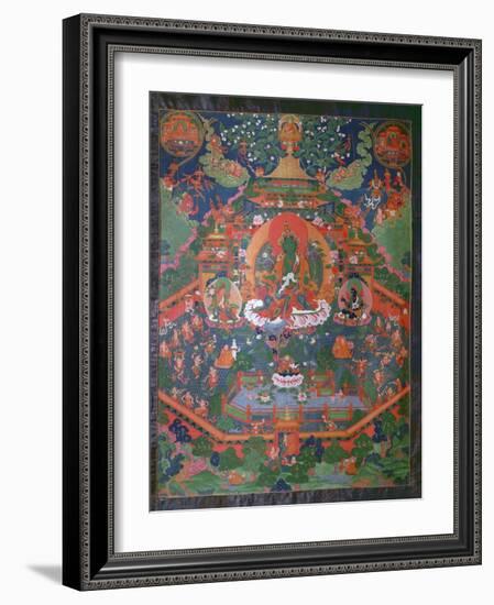 Thangka Depicting Green Tara-null-Framed Giclee Print