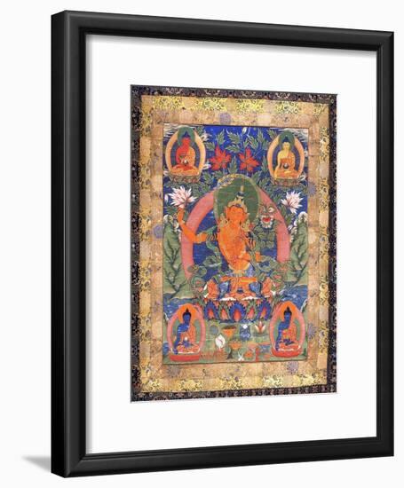 Thangka of Arapachana Manjushri-null-Framed Giclee Print