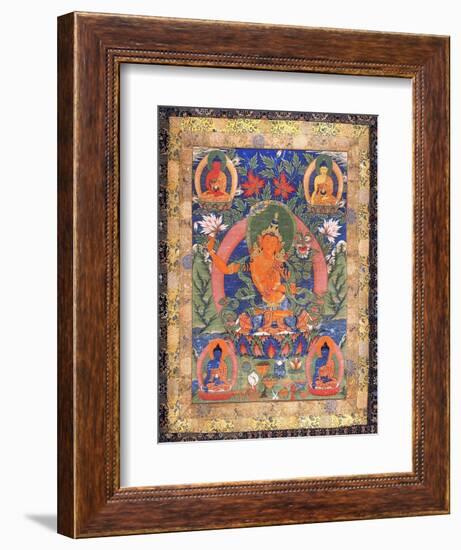 Thangka of Arapachana Manjushri-null-Framed Giclee Print