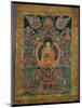 Thangka of Shakyamuni Buddha with Eleven Figures, 19th-20th Century-null-Mounted Giclee Print