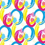 Background Pattern, with Circles, Strokes and Splashes, Grungy-thank you for shopping-Art Print