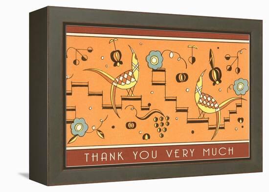 Thank You Very Much, Geometric Birds-null-Framed Stretched Canvas