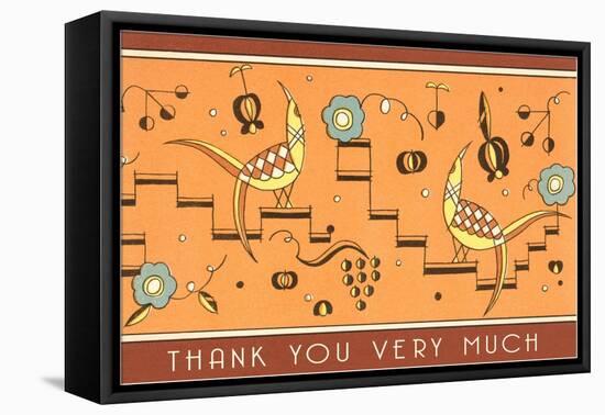 Thank You Very Much, Geometric Birds-null-Framed Stretched Canvas