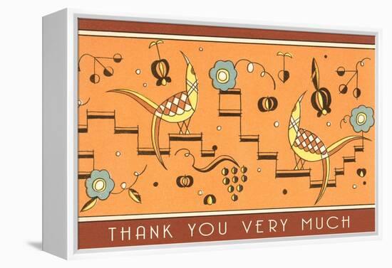 Thank You Very Much, Geometric Birds-null-Framed Stretched Canvas