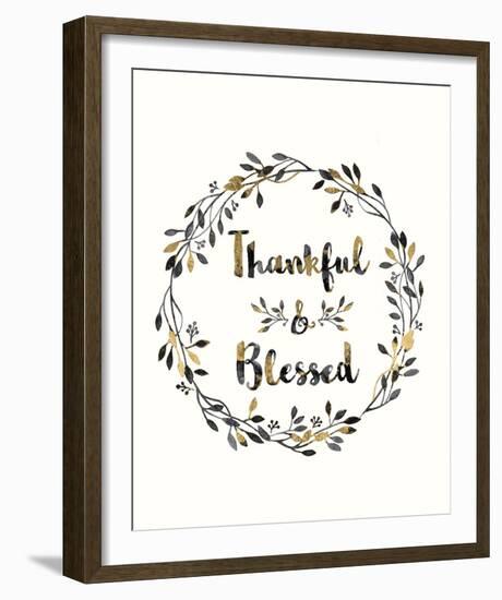 Thankful - Noir-Kristine Hegre-Framed Giclee Print