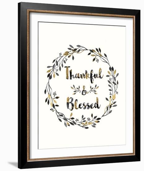 Thankful - Noir-Kristine Hegre-Framed Giclee Print