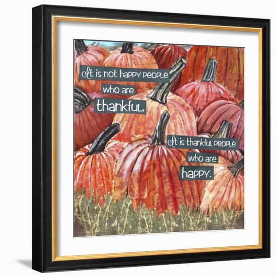 Thankful Pumpkins-Let Your Art Soar-Framed Giclee Print