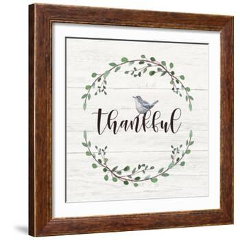 Thankful Sign-Elizabeth Tyndall-Framed Art Print
