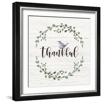 Thankful Sign-Elizabeth Tyndall-Framed Art Print