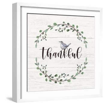 Thankful Sign-Elizabeth Tyndall-Framed Art Print