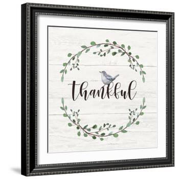 Thankful Sign-Elizabeth Tyndall-Framed Art Print