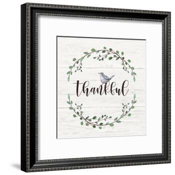 Thankful Sign-Elizabeth Tyndall-Framed Art Print
