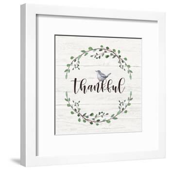 Thankful Sign-Elizabeth Tyndall-Framed Art Print
