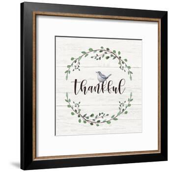 Thankful Sign-Elizabeth Tyndall-Framed Art Print