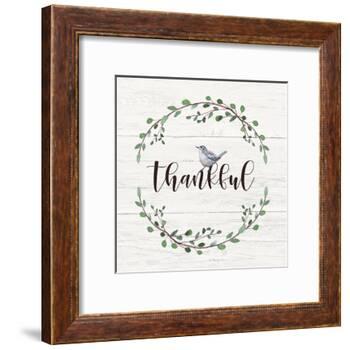 Thankful Sign-Elizabeth Tyndall-Framed Art Print