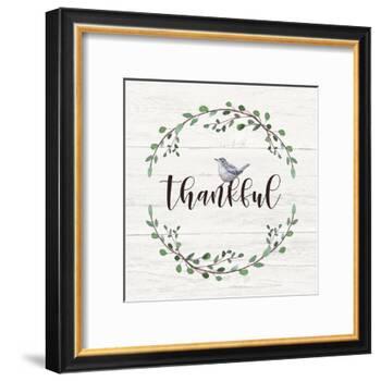 Thankful Sign-Elizabeth Tyndall-Framed Art Print