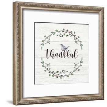 Thankful Sign-Elizabeth Tyndall-Framed Art Print