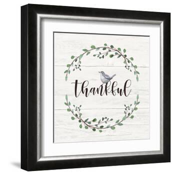 Thankful Sign-Elizabeth Tyndall-Framed Art Print