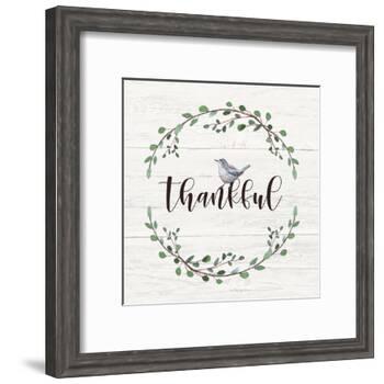 Thankful Sign-Elizabeth Tyndall-Framed Art Print