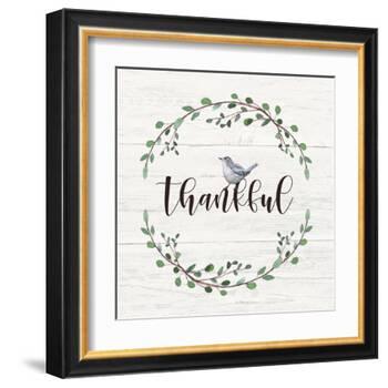 Thankful Sign-Elizabeth Tyndall-Framed Art Print