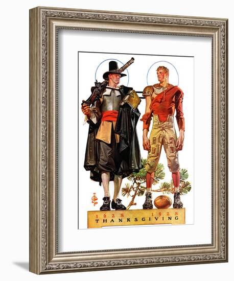 "Thanksgiving, 1628/1928,"November 24, 1928-Joseph Christian Leyendecker-Framed Giclee Print