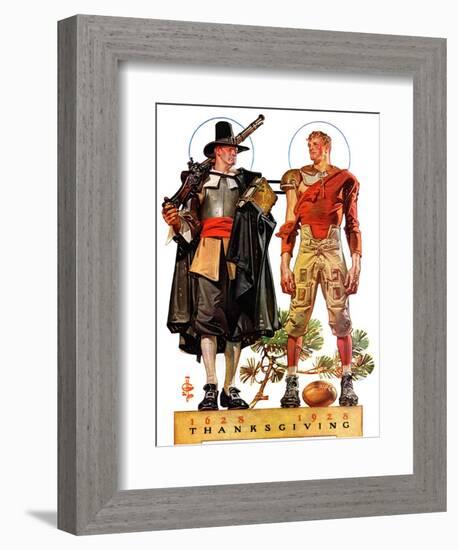 "Thanksgiving, 1628/1928,"November 24, 1928-Joseph Christian Leyendecker-Framed Giclee Print