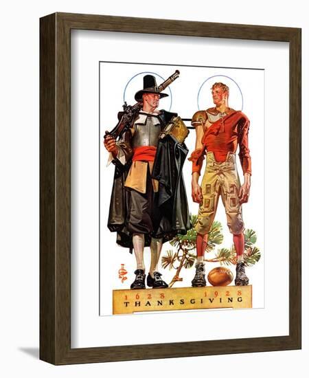 "Thanksgiving, 1628/1928,"November 24, 1928-Joseph Christian Leyendecker-Framed Giclee Print