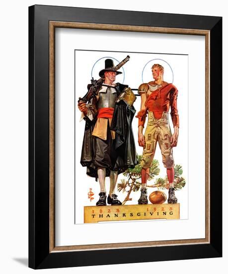 "Thanksgiving, 1628/1928,"November 24, 1928-Joseph Christian Leyendecker-Framed Giclee Print