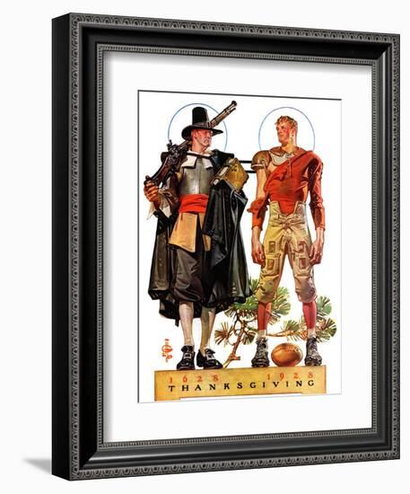 "Thanksgiving, 1628/1928,"November 24, 1928-Joseph Christian Leyendecker-Framed Giclee Print