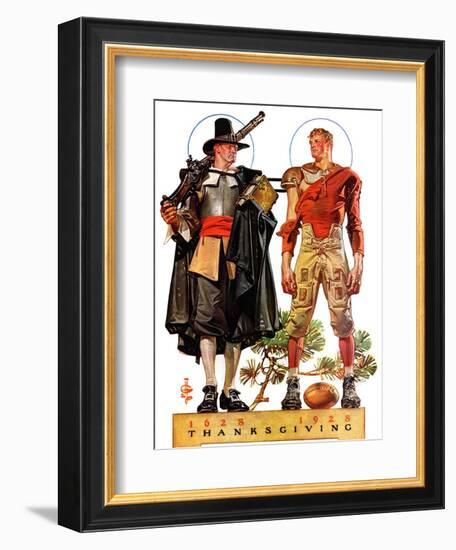 "Thanksgiving, 1628/1928,"November 24, 1928-Joseph Christian Leyendecker-Framed Giclee Print