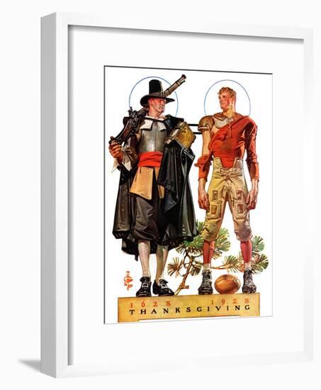 "Thanksgiving, 1628/1928,"November 24, 1928-Joseph Christian Leyendecker-Framed Giclee Print