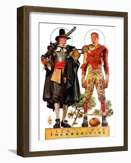 "Thanksgiving, 1628/1928,"November 24, 1928-Joseph Christian Leyendecker-Framed Giclee Print