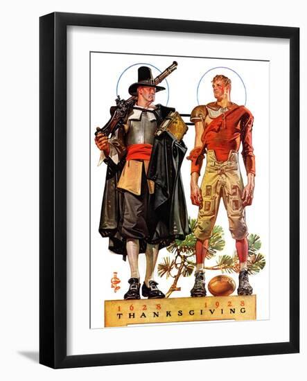 "Thanksgiving, 1628/1928,"November 24, 1928-Joseph Christian Leyendecker-Framed Giclee Print