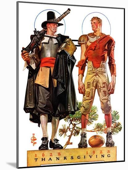 "Thanksgiving, 1628/1928,"November 24, 1928-Joseph Christian Leyendecker-Mounted Giclee Print