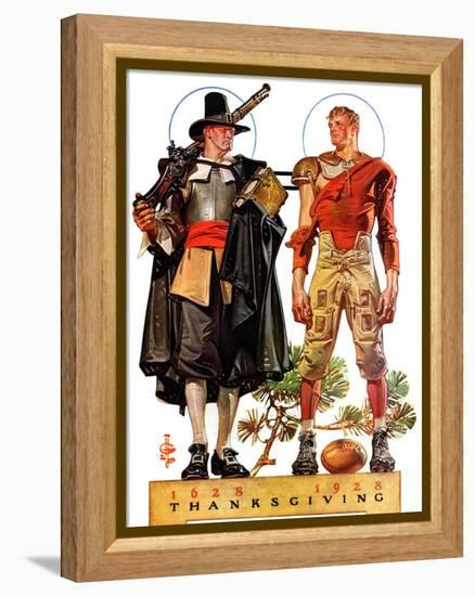 "Thanksgiving, 1628/1928,"November 24, 1928-Joseph Christian Leyendecker-Framed Premier Image Canvas