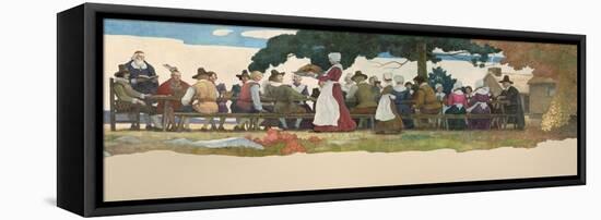 Thanksgiving Banquet, 1940-Newell Convers Wyeth-Framed Premier Image Canvas