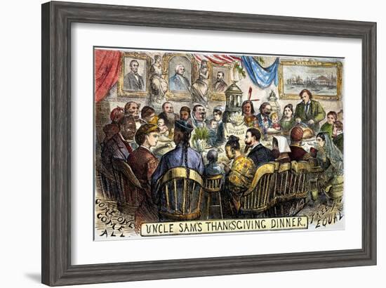 Thanksgiving Cartoon, 1869-Thomas Nast-Framed Giclee Print