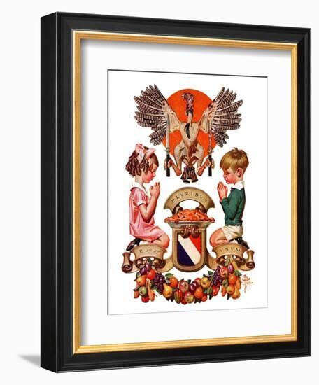 "Thanksgiving Crest,"November 26, 1932-Joseph Christian Leyendecker-Framed Giclee Print