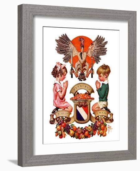 "Thanksgiving Crest,"November 26, 1932-Joseph Christian Leyendecker-Framed Giclee Print