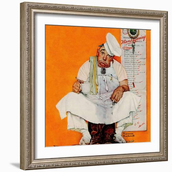 "Thanksgiving Day Blues", November 28,1942-Norman Rockwell-Framed Giclee Print