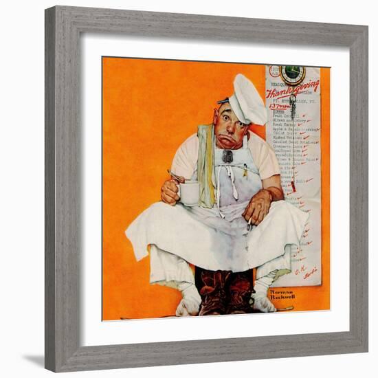 "Thanksgiving Day Blues", November 28,1942-Norman Rockwell-Framed Giclee Print