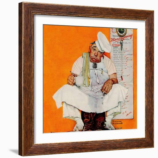 "Thanksgiving Day Blues", November 28,1942-Norman Rockwell-Framed Giclee Print