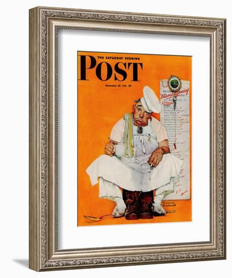 "Thanksgiving Day Blues" Saturday Evening Post Cover, November 28,1942-Norman Rockwell-Framed Giclee Print